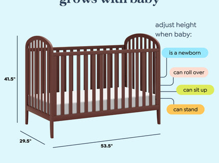 M23901CR,DaVinci,Beau 3-in-1 Convertible Crib in Crimson