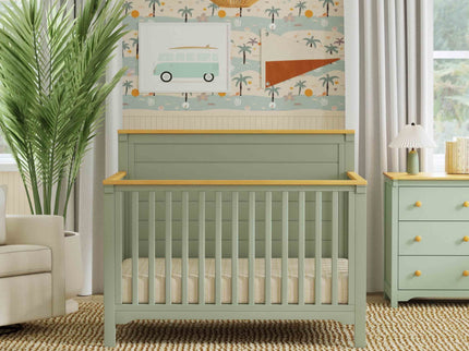 M27201LSHY,DaVinci,Shea 4-in-1 Convertible Crib in Light Sage and Honey
