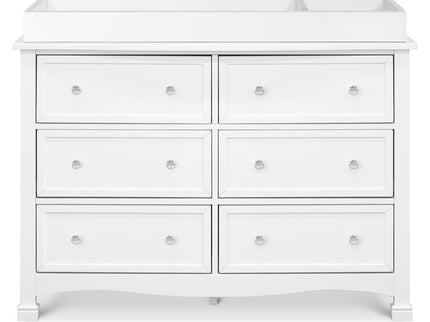 M5529W,DaVinci,Kalani 6-Drawer Double Wide Dresser in White Finish