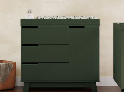 M4223FRGR,Babyletto,Hudson 3-Drawer Changer Dresser w/Removable Changing Tray in Forest Green