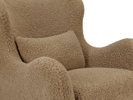 M24187CTSLB,Nursery Works,Solstice Swivel Glider in Cortado Shearling w/ Light Wood Base