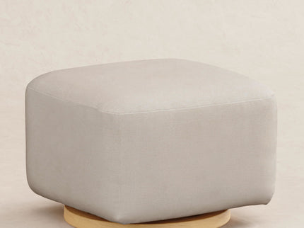 M26385PBEWLB,Babyletto,Kiwi Gliding Ottoman in Performance Beach Eco-Weave w/ Light Wood Base