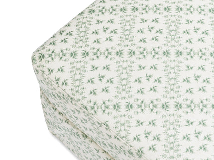 M21785GLT,Namesake,Sarah Flint x Namesake Crawford Gliding Ottoman in Green Lattice Performance Eco-Weave