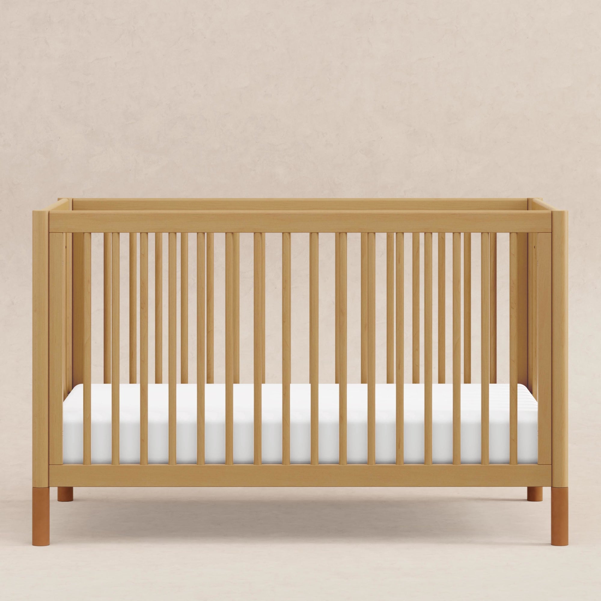 M12901HYVTL,Babyletto,Gelato 4-in-1 Convertible Crib w/Toddler Bed Kit in Honey/Vegan Tan Leather Feet