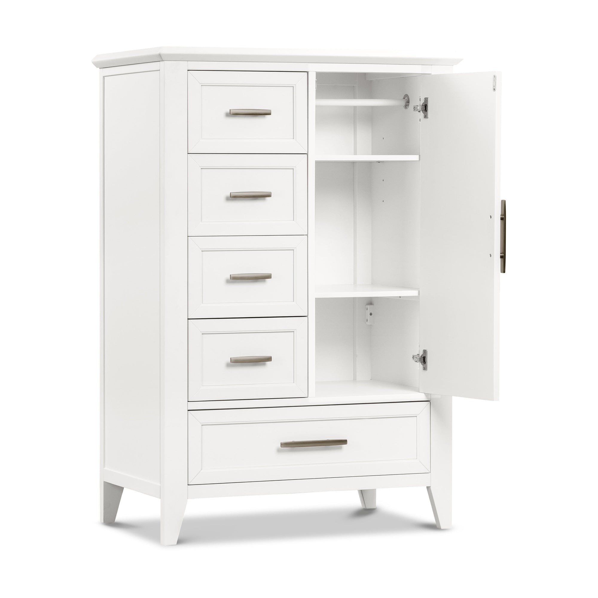 B14427RW,Monogram by Namesake,Beckett Chifforobe in Warm White