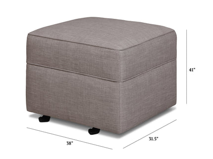 M17285FTGRY,Namesake,Willa/Alden Gliding Ottoman in Steel Grey Tweed