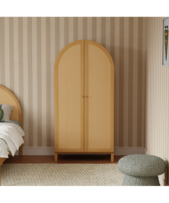 M25929HY,Babyletto Kids,Bondi Cane Armoire  Assembled in Honey