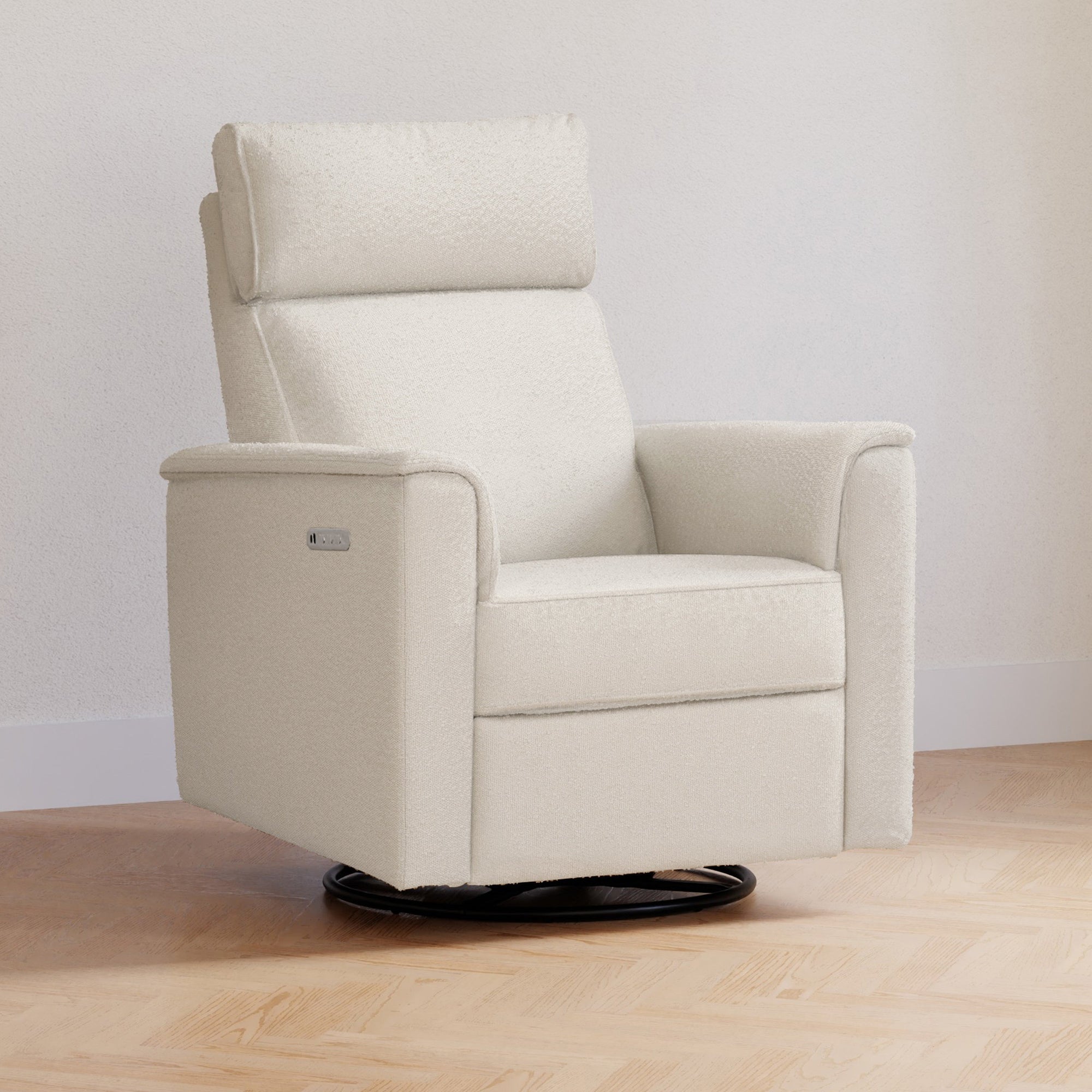 M17182PWB,Namesake,Willa Pro Power Glider Recliner w/ Power Lumbar in Performance Ivory Boucle