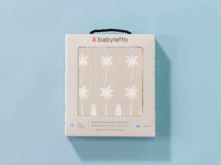 T27034,Babyletto,Beach Bum Muslin All-Stages Bassinet Sheet in GOTS Certified Organic Cotton