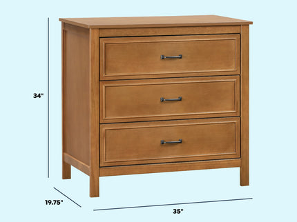 M12823CT,DaVinci,Charlie 3-Drawer Dresser in Chestnut