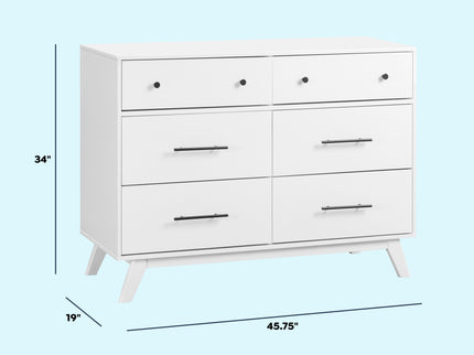M22526W,DaVinci,Otto 6-Drawer Dresser in White