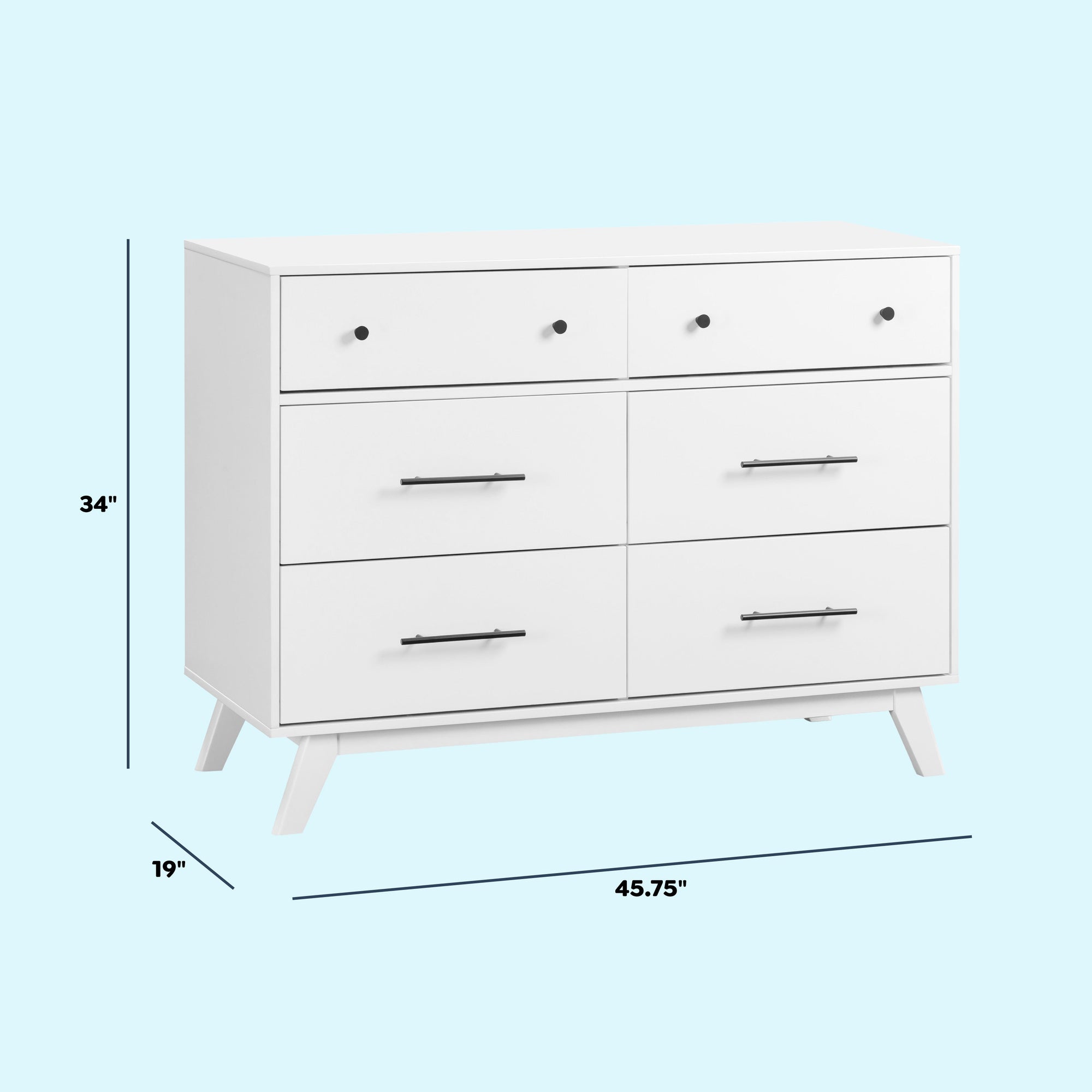 M22526W,DaVinci,Otto 6-Drawer Dresser in White