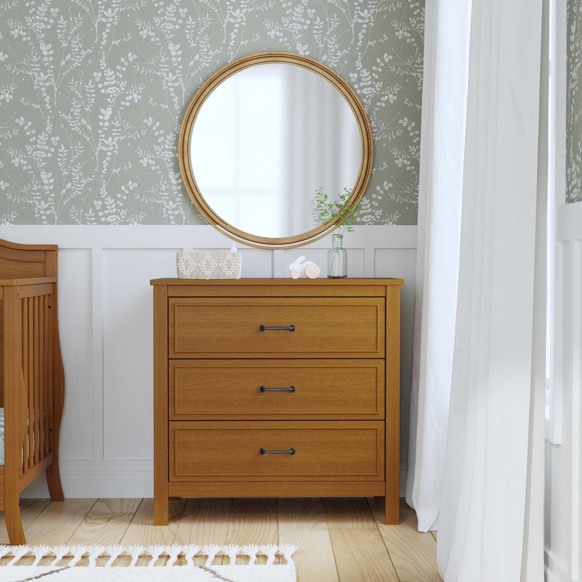 M12823CT,DaVinci,Charlie 3-Drawer Dresser in Chestnut