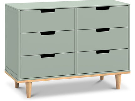 W4926LSHY,DaVinci,Marley 6-Drawer Double Dresser in Light Sage & Honey