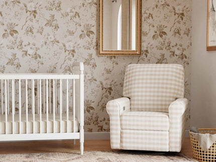 B17787TGH,Monogram by Namesake,Monroe Pillowback Power Recliner in Tan Gingham