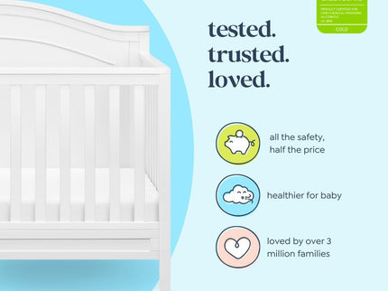 M12801W,DaVinci,Charlie 4-in-1 Convertible Crib in White