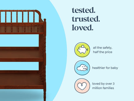 M0302CP,DaVinci,Jenny Lind Changing Table in Rich Cherry Finish