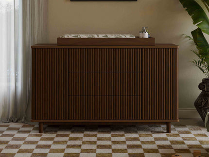 M29816NL,Babyletto,Pogo Tambour Assembled Dresser in Natural Walnut