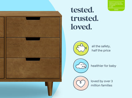 W4926L,DaVinci,Marley 6-Drawer Double Dresser in Walnut