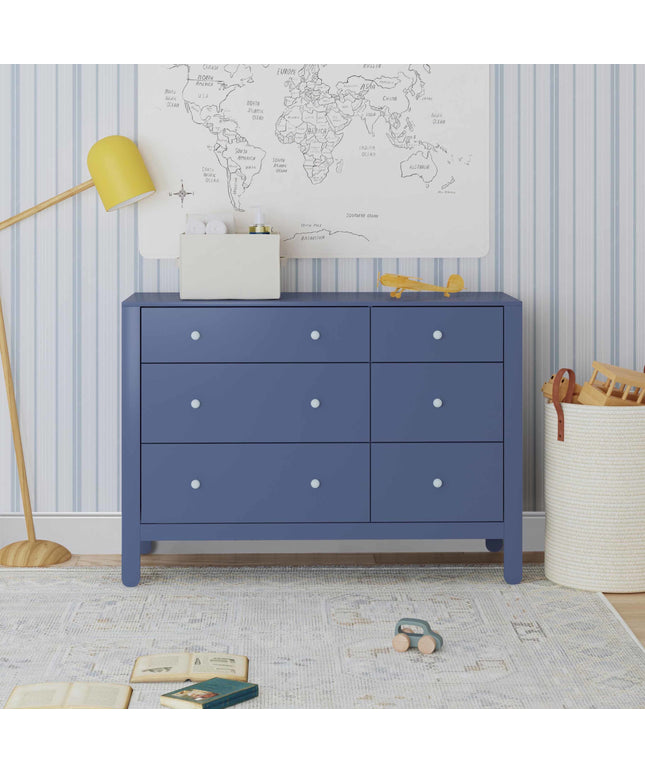 F30326CVBPB,Carter's,Marisol 6-Drawer Dresser in Cove Blue/Powder Blue