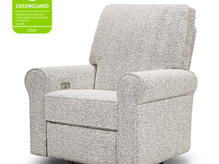 B17787BWB,Monogram by Namesake,Monroe Pillowback Power Recliner in Black White Boucle