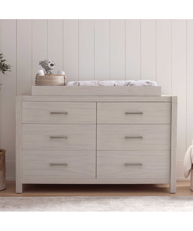 B26416WDF,Monogram by Namesake,Hemsted 6-Drawer Assembled Dresser in White Driftwood