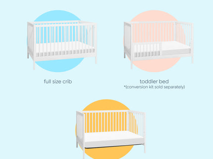 M25101W,DaVinci,Birdie 3-in-1 Convertible Crib in White