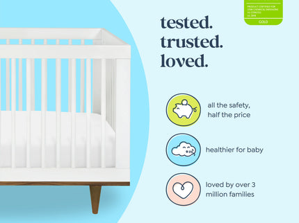 W4901WL,DaVinci,Marley 3-In-1 Convertible Crib in White Finish and Walnut Legs