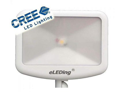 Impex 14" High White Solar Hybrid LED Flood Spot Light