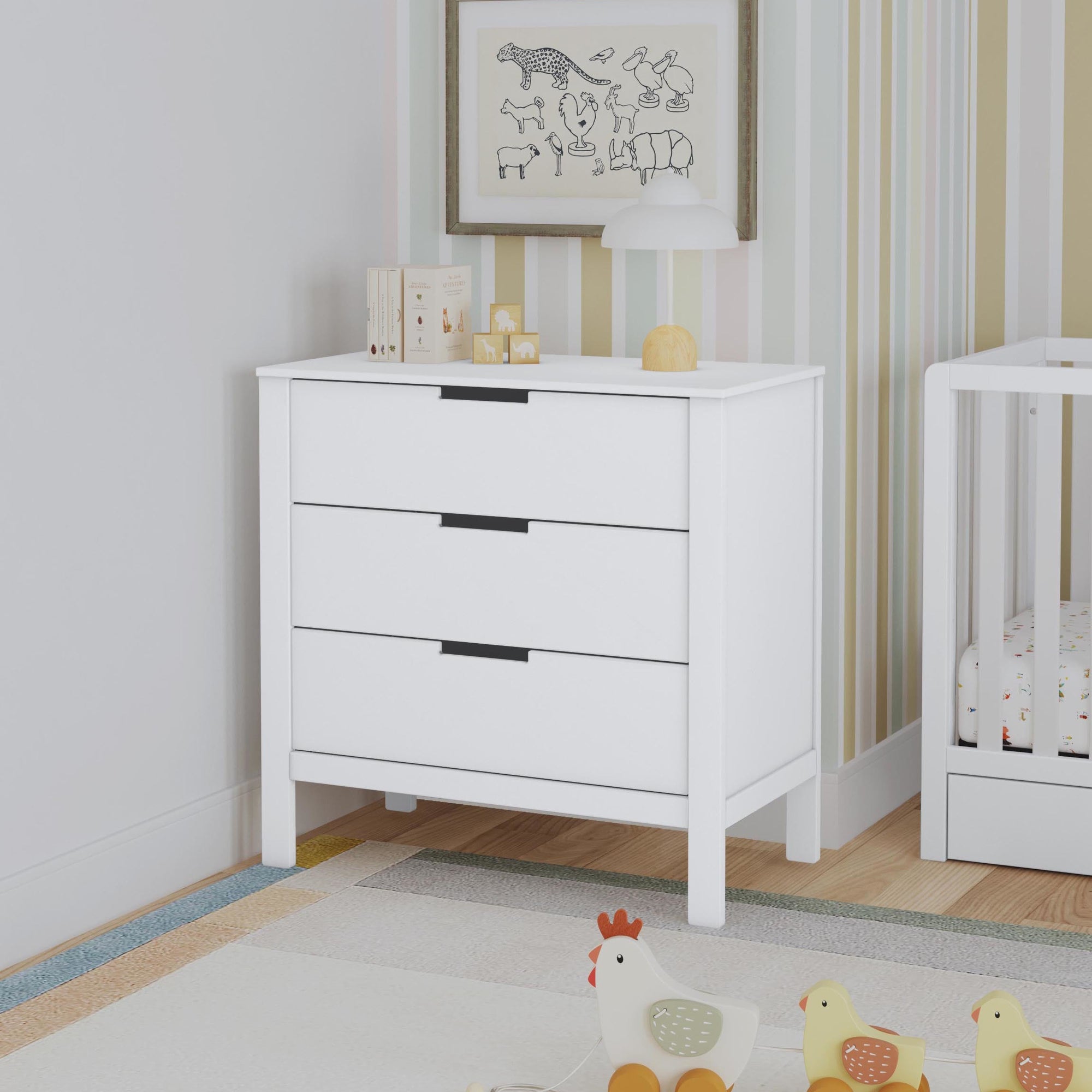 F11923W,Carter's,Colby 3-drawer Dresser in White Finish