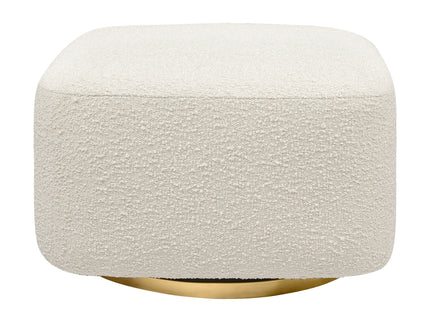M26385WBG,Babyletto,Kiwi Gliding Ottoman in Ivory Boucle w/ Gold Base