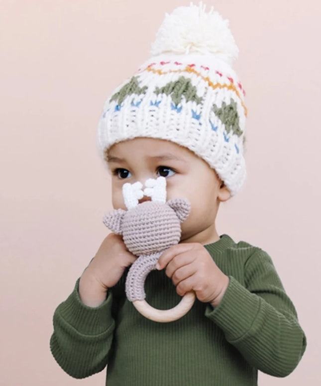 Deer Cotton Rattle Teether