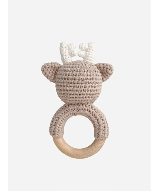 Deer Cotton Rattle Teether