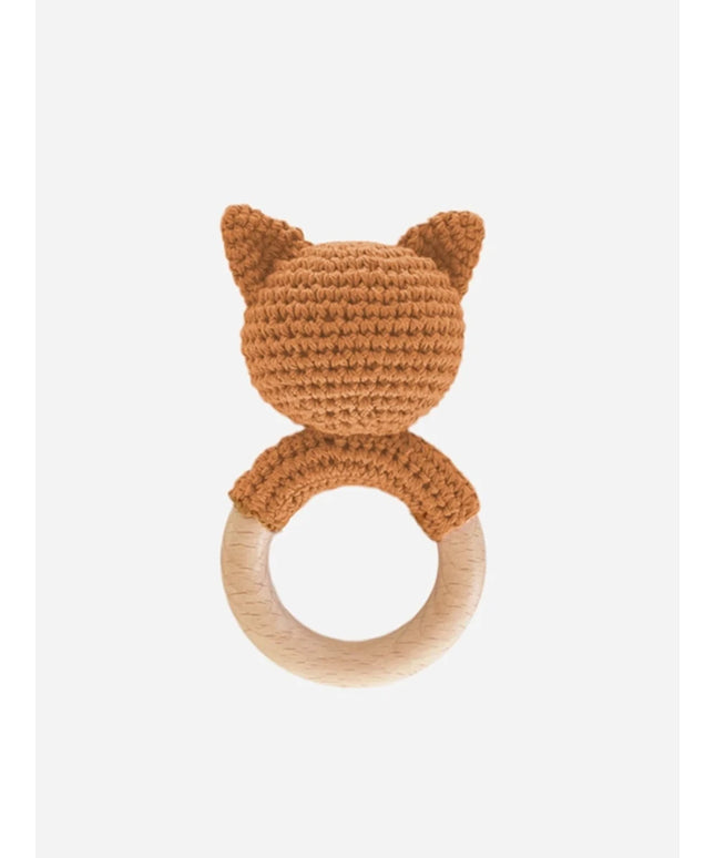 Fox Cotton Rattle Teether
