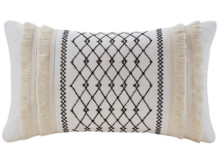 INK + IVY Bea Cotton Embroidered 20"x12" Oblong Pillow