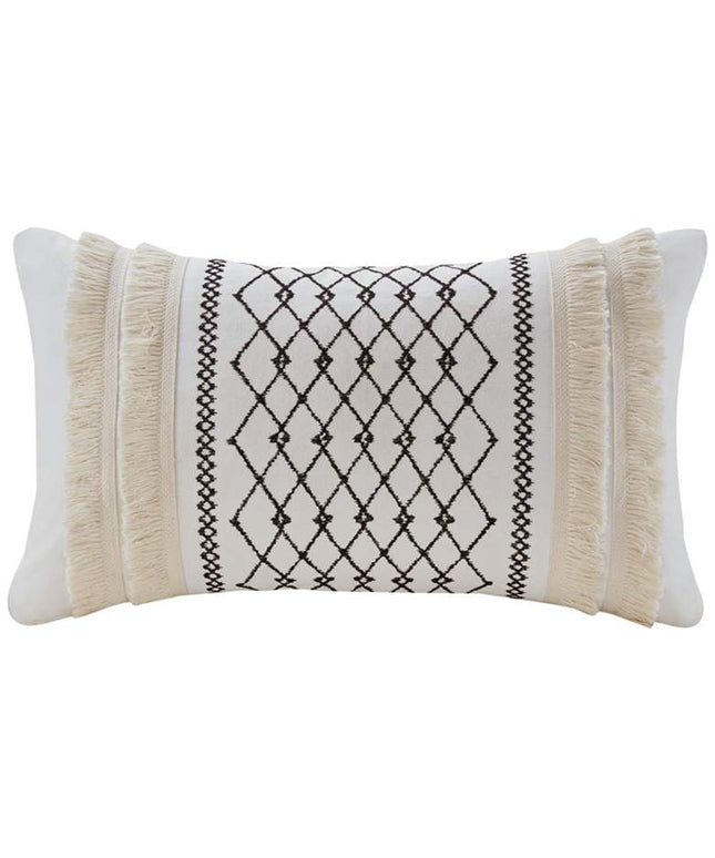 INK + IVY Bea Cotton Embroidered 20"x12" Oblong Pillow