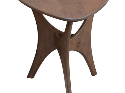 INK + IVY Blaze 21" Wide Warm Pecan Triangular Accent Table