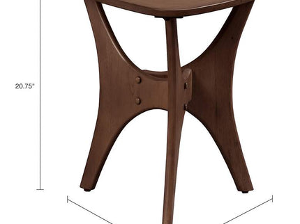 INK + IVY Blaze 21" Wide Warm Pecan Triangular Accent Table