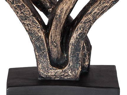 Interlocking Hearts 11 3/4" High Bronze Finish Sculpture
