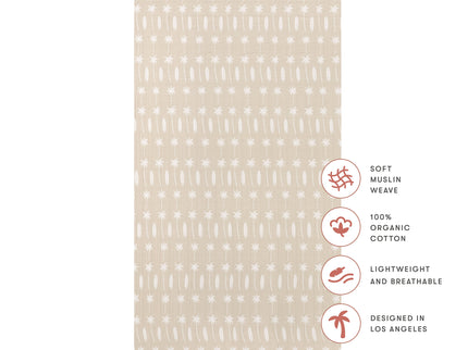 T27035,Babyletto,Beach Bum Muslin Crib Sheet in GOTS Certified Organic Cotton