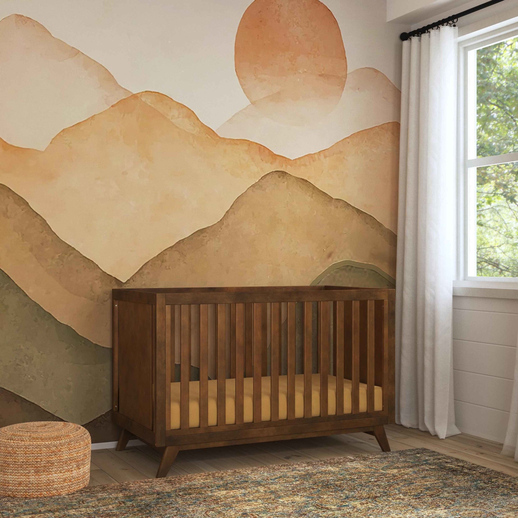 M22501L,DaVinci,Otto 3-in-1 Convertible Crib in Walnut
