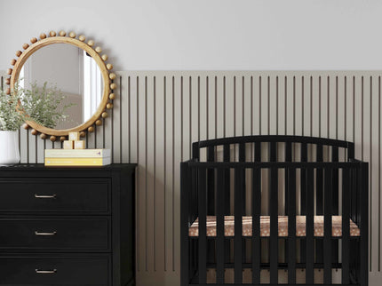 M18198E,DaVinci,Dylan Folding Portable 3-in-1 MiniCrib and TwinBed in Ebony