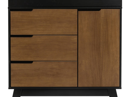 M4223BNL,Babyletto,Hudson 3-Drawer Changer Dresser w/Removable Changing Tray in Black/Natural Walnut