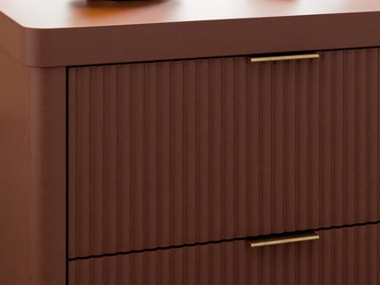 M26716CR,Namesake,Brimsley Tambour 6-Drawer Assembled Dresser in Crimson