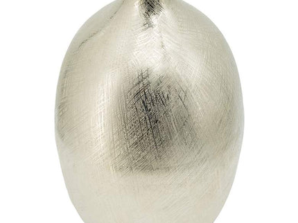 Iris 13 3/4" High Silver Streak Round Decorative Vase