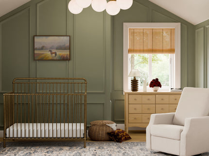 M15301VG,Namesake,Winston 4-in-1 Convertible Crib in Vintage Gold