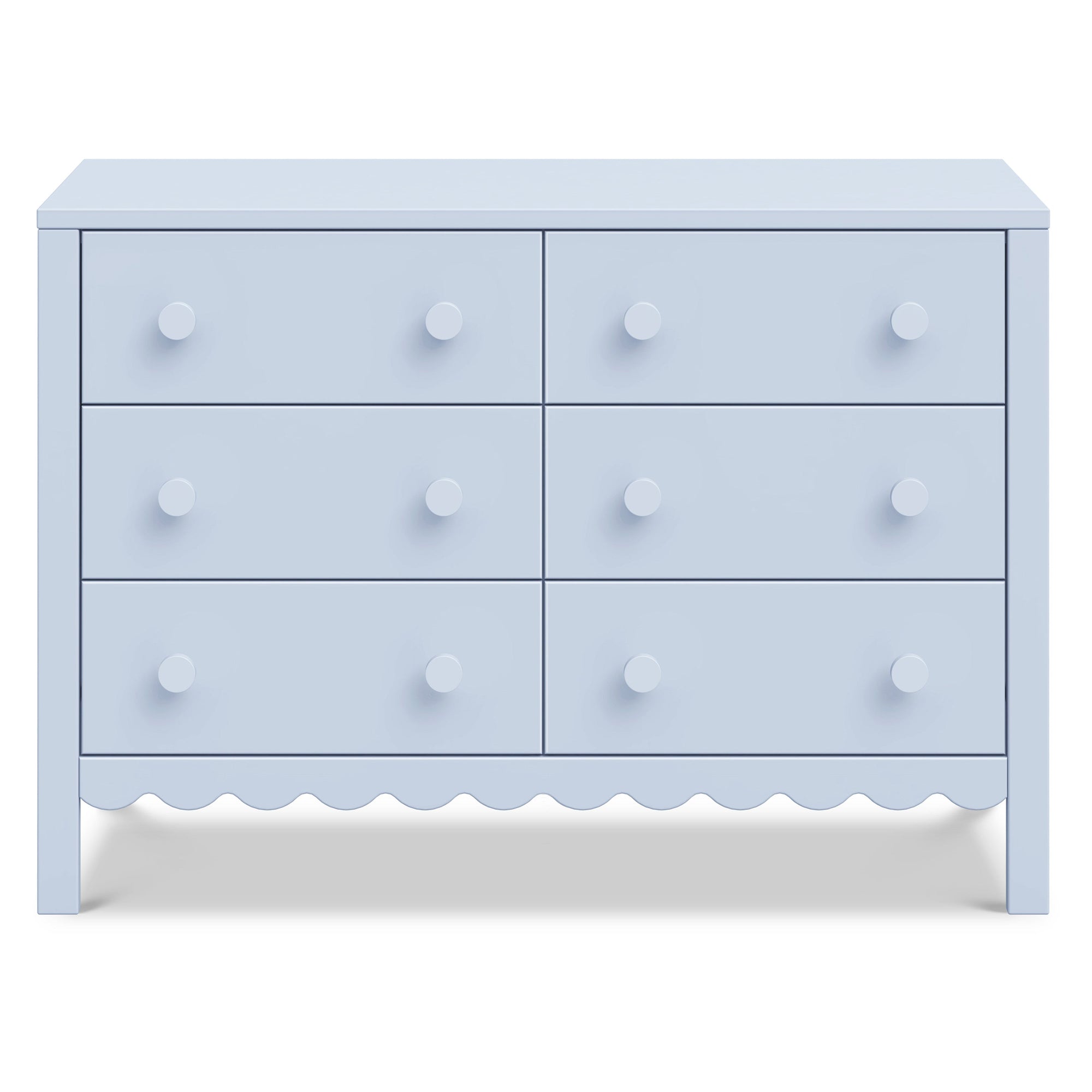 M27826PB,DaVinci,Sammy Scallop 6-Drawer Dresser in Powder Blue