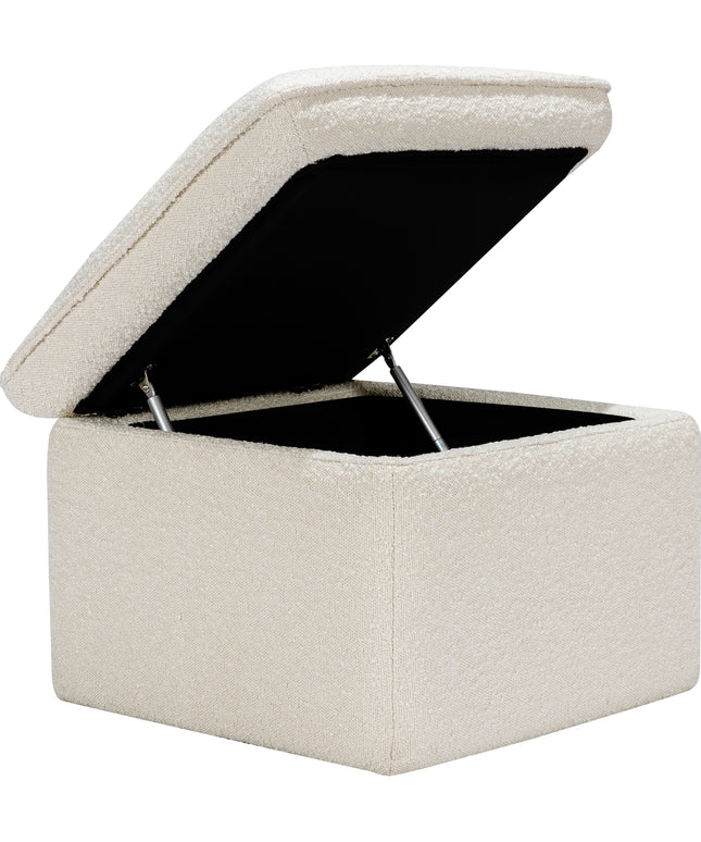 M20985WB,Babyletto,Cali Storage Ottoman in Ivory Boucle
