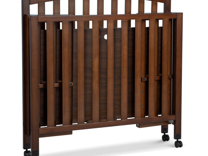 M18198Q,DaVinci,Dylan Folding Portable 3-in-1 MiniCrib and TwinBed in Espresso