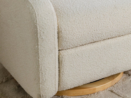 M23188WBLB,Babyletto,Nami Glider Recliner w/ Electronic Control and USB in Ivory Boucle w/Light Wood Base